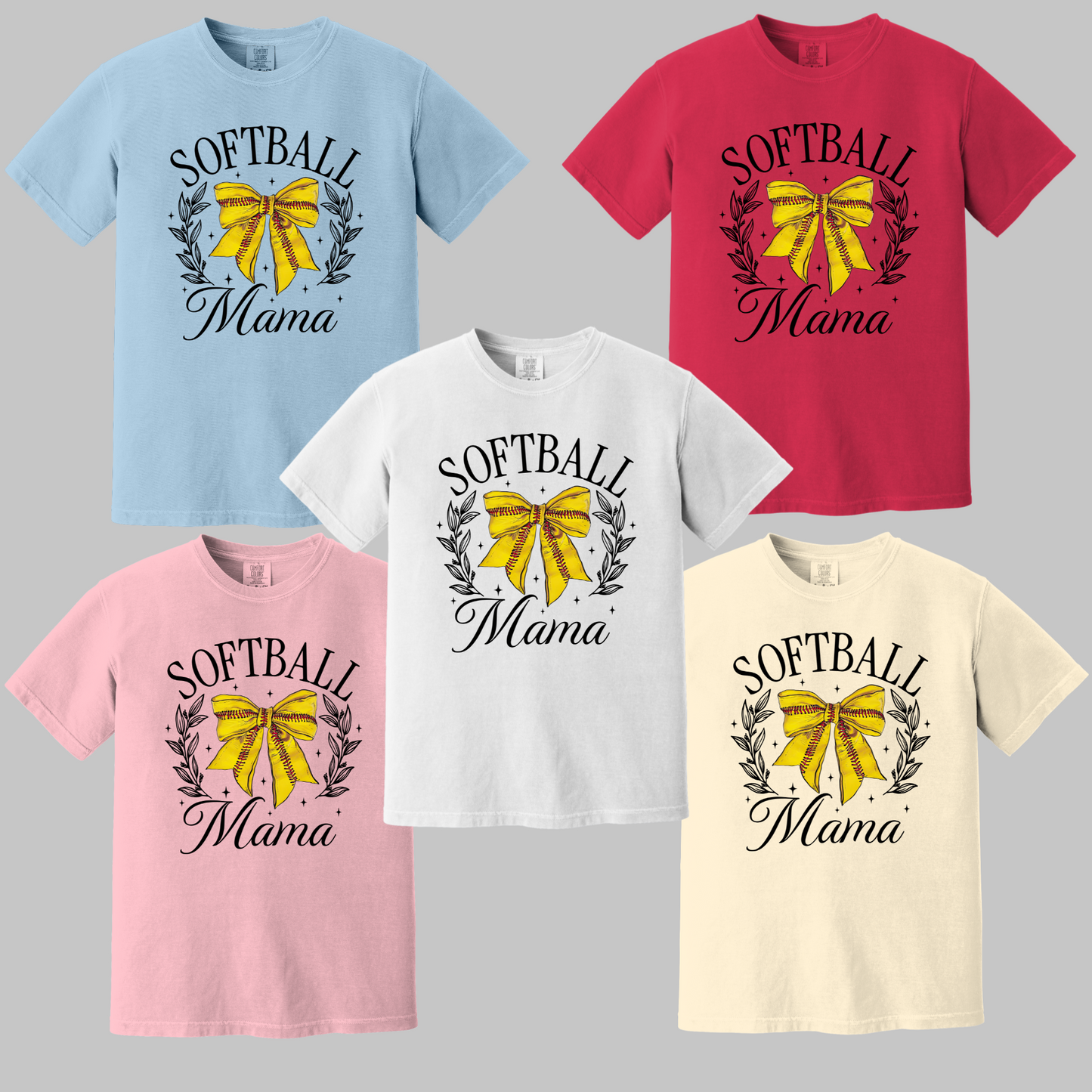 Softball Mama Coquette Bow T-Shirt
