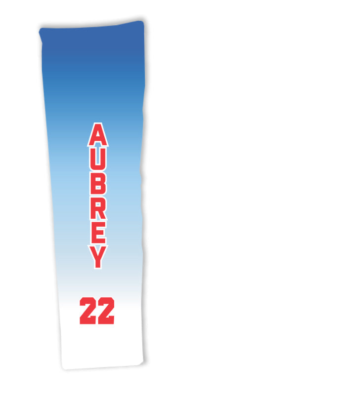 Blue and White Gradient Compression Sleeve